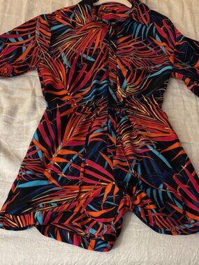 Twin-Set Leaf Print Romper